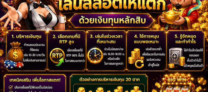 เทคนิคเล่นสล็อตให้แตก