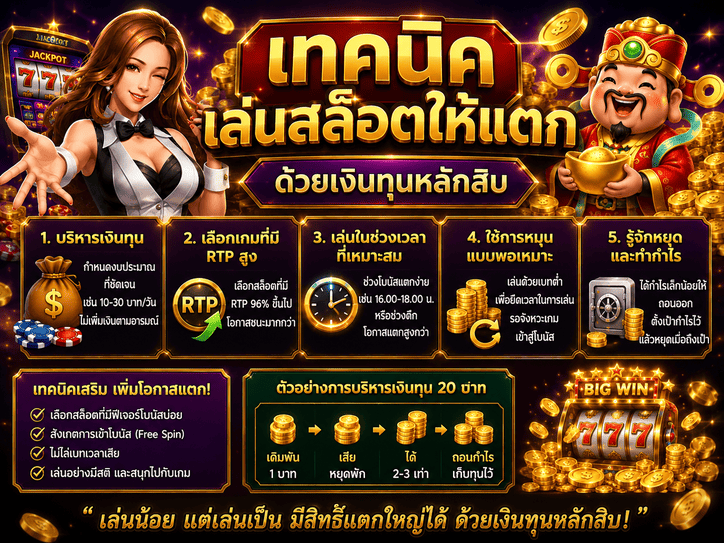 เทคนิคเล่นสล็อตให้แตก